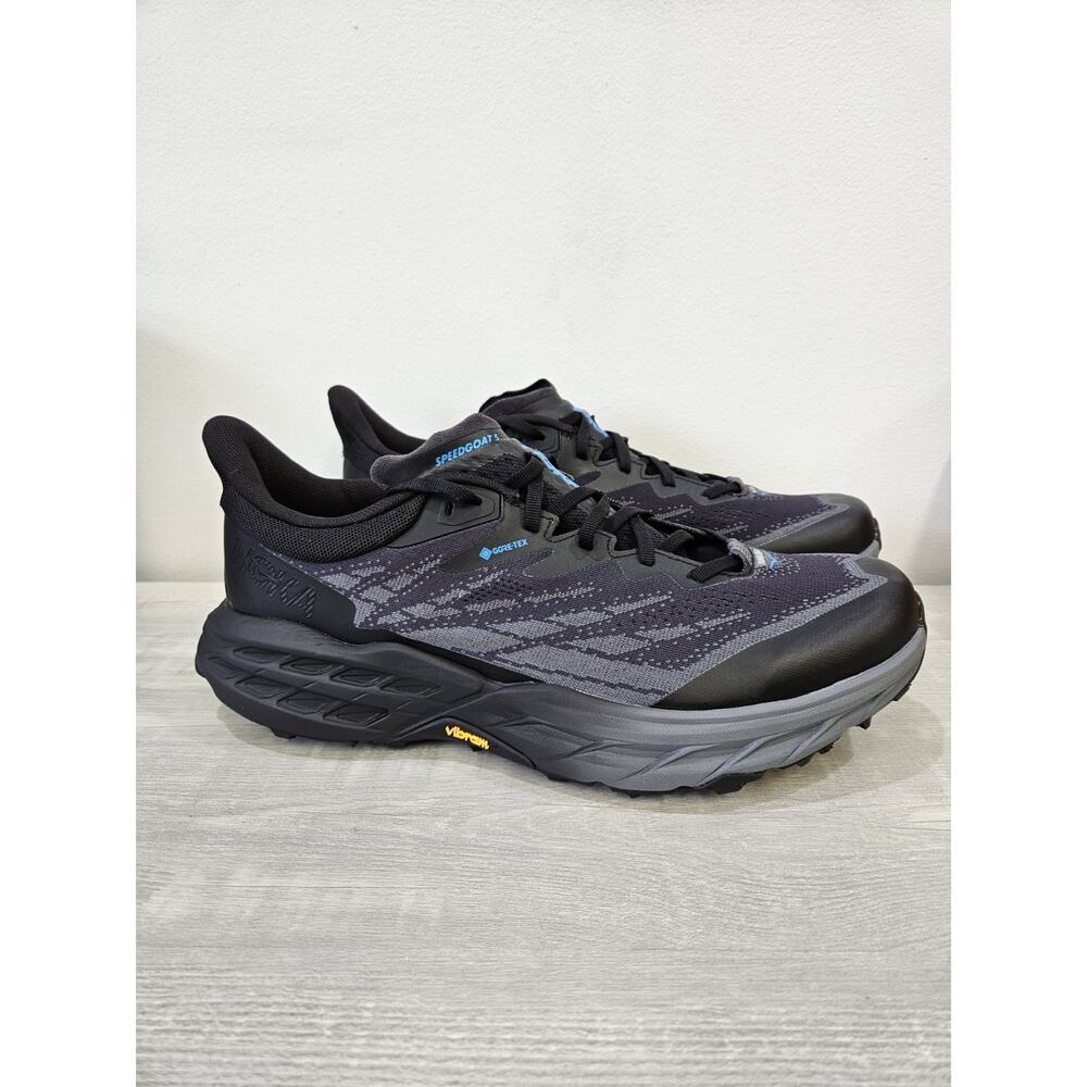 Hoka One Speedgoat 5 GTX Spike Black Running Shoes Men's Size 11.5 Black